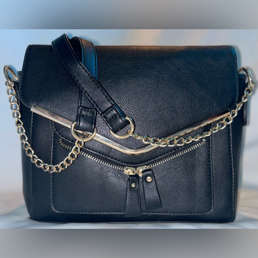 Black and Gold Crossbody bag by Call it Spring; one size